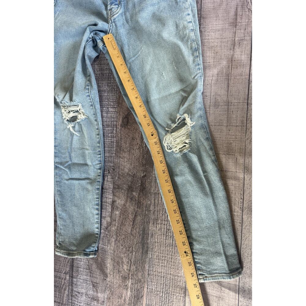 Old Navy High Rise OG Straight Ankle Jeans Distressed Size 4 Light Wash - Picture 11 of 12